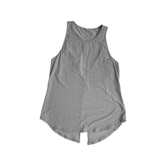 Lululemon light gray open back detail Top Size 4 / KAGRO - Picture 1 of 3